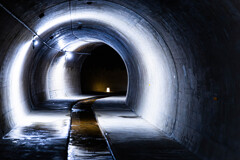 1号排水トンネルにて