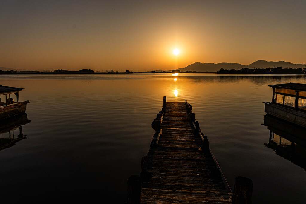 西の湖の夕暮れ　Ⅴ