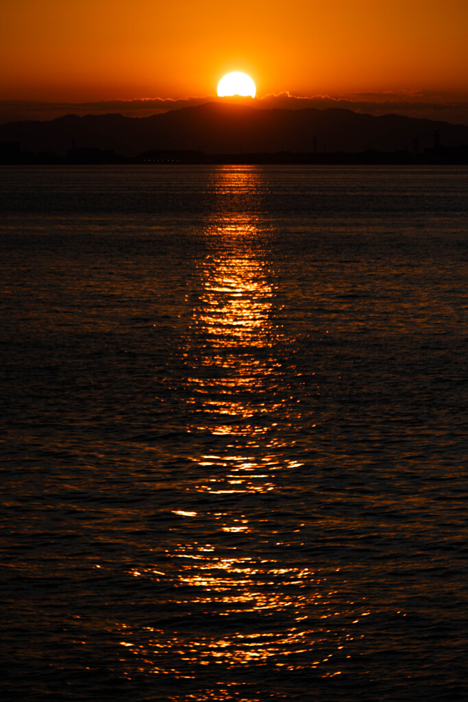 りんくうで見た夕日