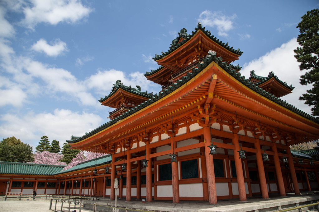 平安神宮で。