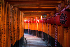 祭の日を待つ千本鳥居で。　Ⅲ