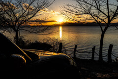 元日_湖畔の夕景