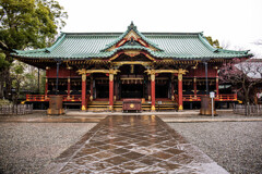 雨の根津神社