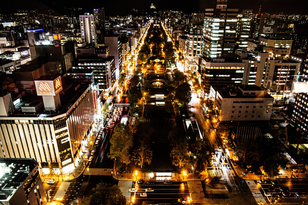 さっぽろテレビ塔から見る夜景