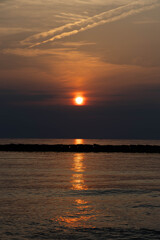 夕日ヶ浦海岸の夕日