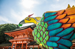 大きな八咫烏のいる神社