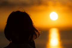 夕日を愛でる。