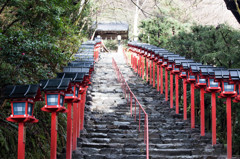 貴船神社参道で。