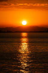 りんくうで見た夕日