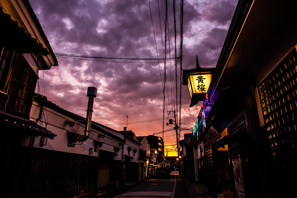 伏見の夕景