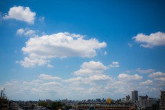ベランダからの夏空