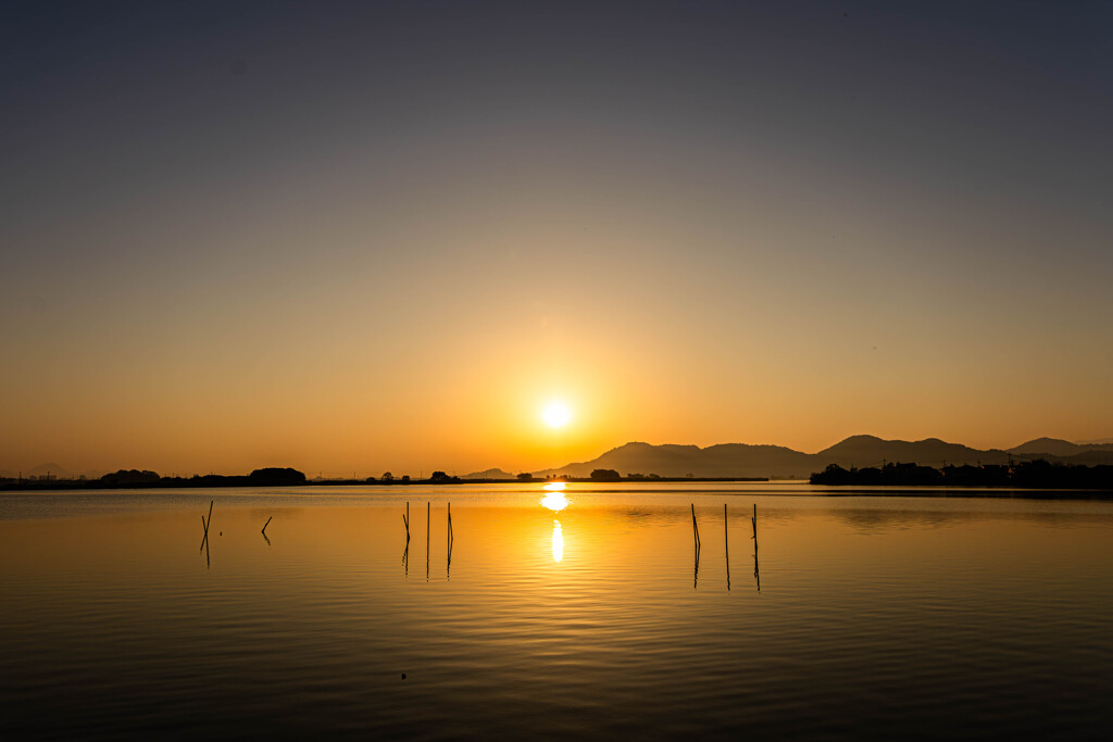 西の湖の夕暮れ　Ⅶ