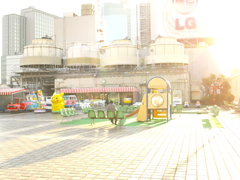 夕方の屋上