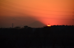夕暮れ富士