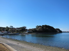 朝の猪鼻湖（浜名湖）