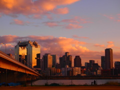 梅田方面の夕景