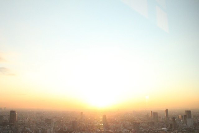 　夕日　