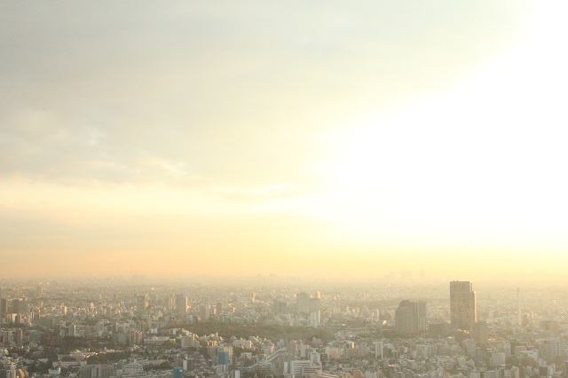　夕日　