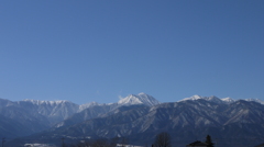 雪煙が見えた。