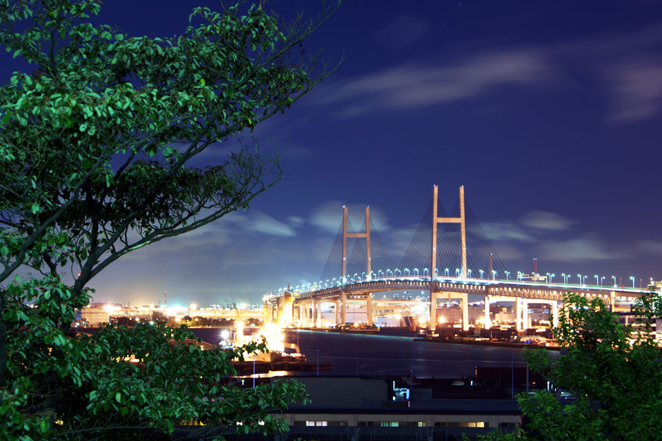 月夜のベイブリッジ