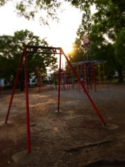 夕方の公園