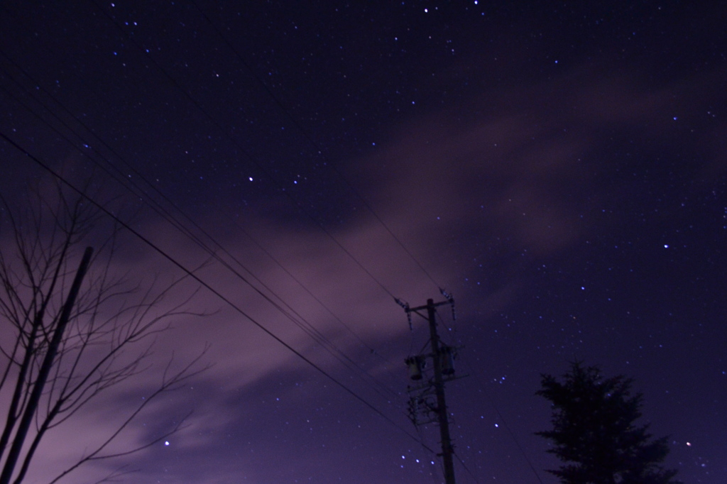 ふと見上げた夜空