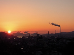 ２月の夕暮れ