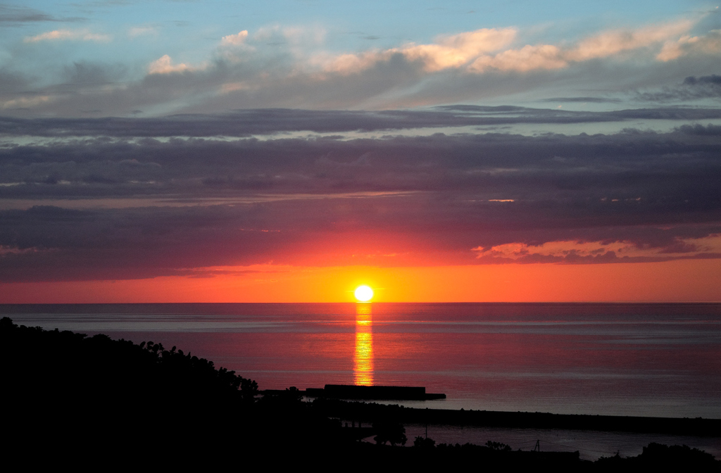 ホテル知床 展望台の夕日　その2