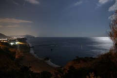 月夜の渥美半島、伊良湖岬