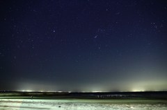 Beach of starry night