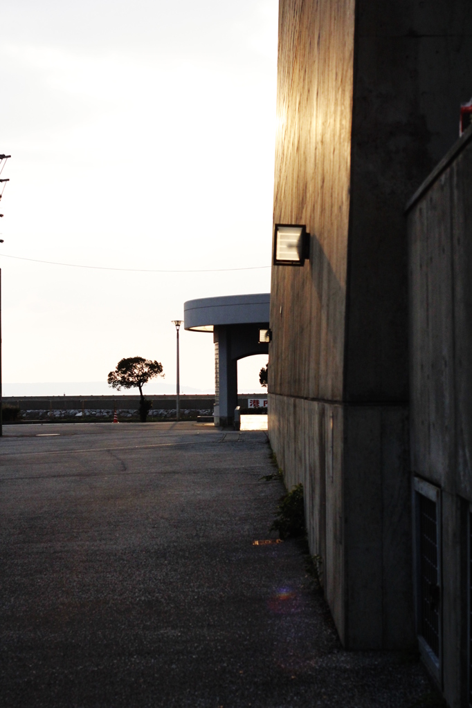 石川会館の裏手