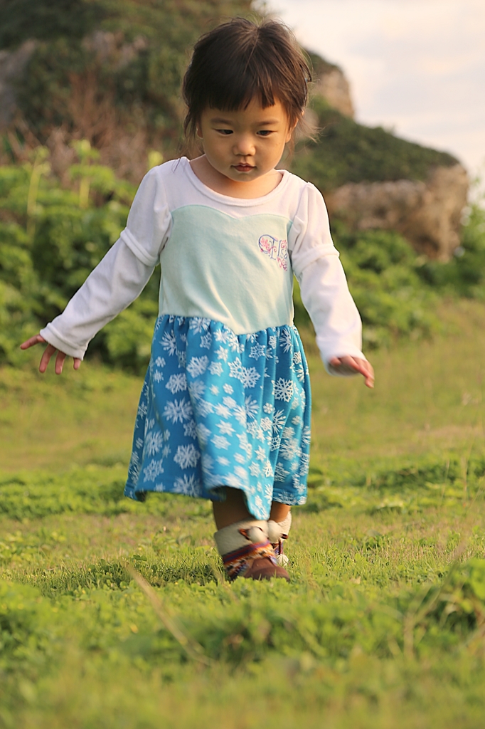 広い草場でランデブー
