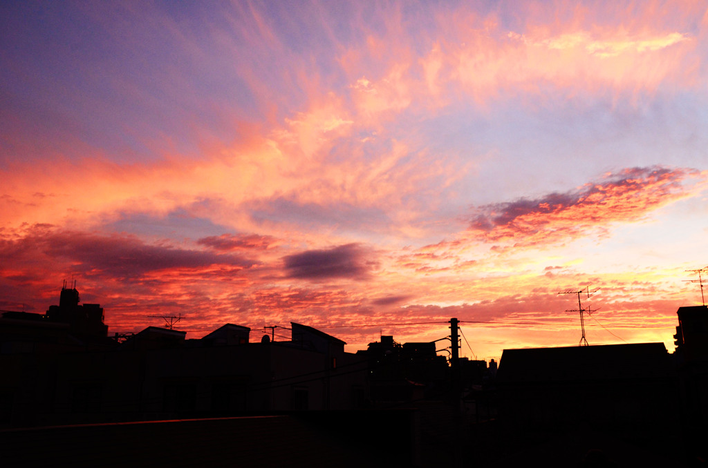 夕焼けの空