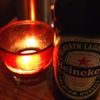 キャンドルとビール