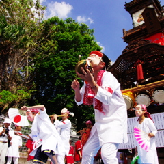 鵠沼皇大神宮例大祭（小学生中心のひょっとこ踊り）