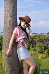 私の帽子で