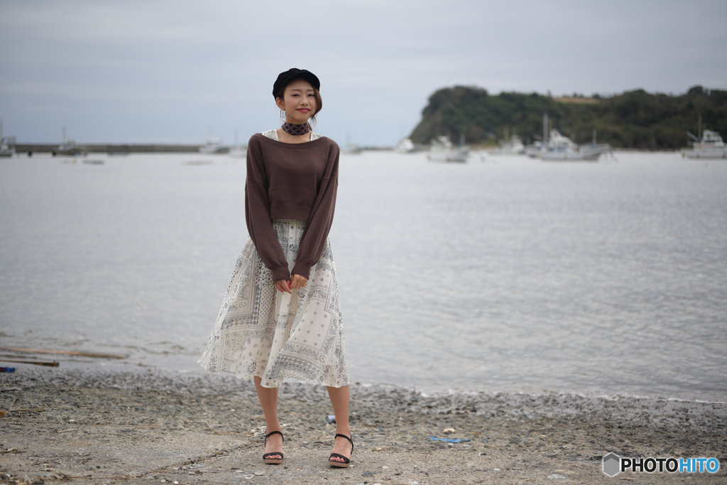 江奈湾にて
