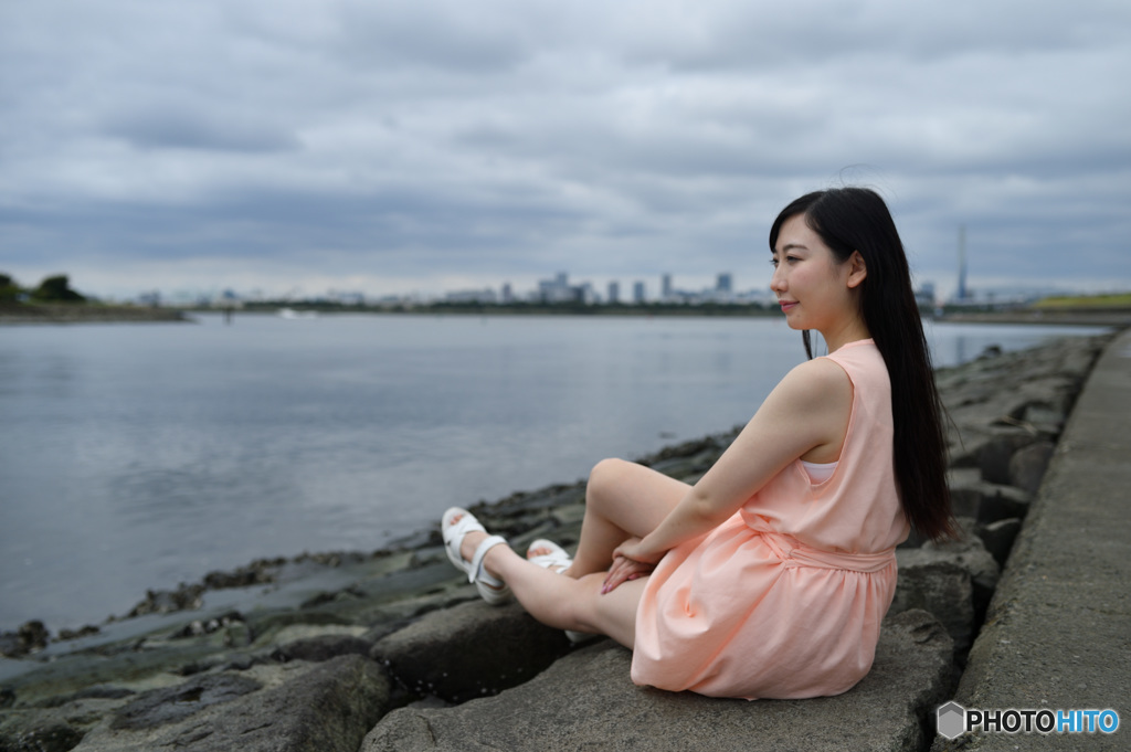 東京湾を望む