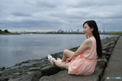 東京湾を望む