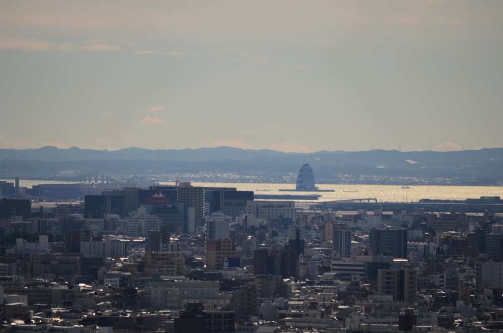 東京湾を望む