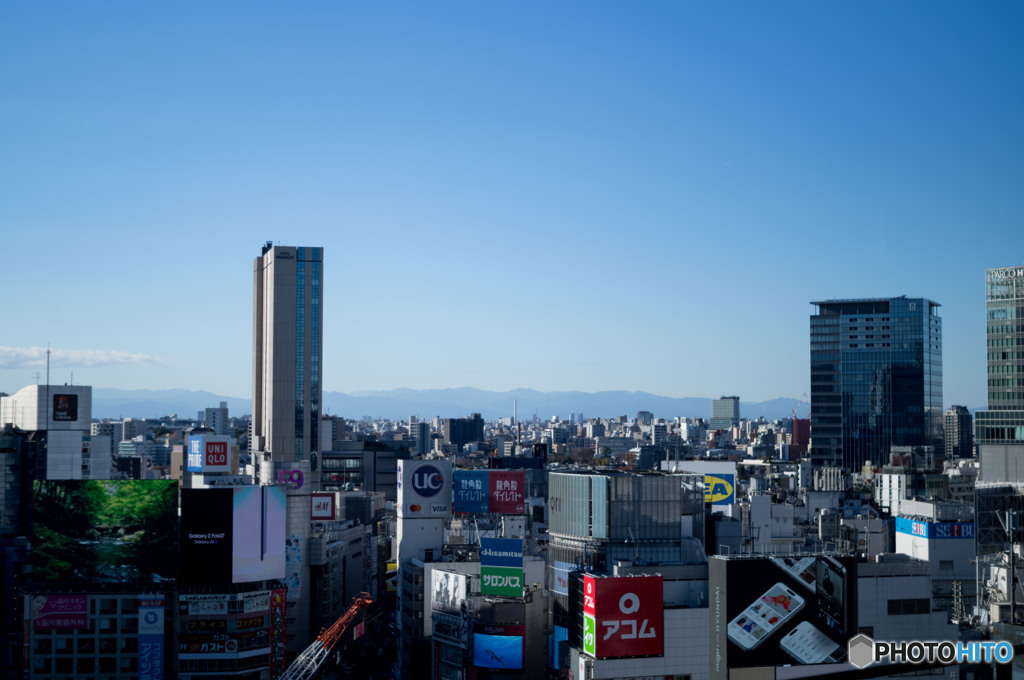 都心から見る稜線