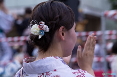 銀座通りで盆おどり2