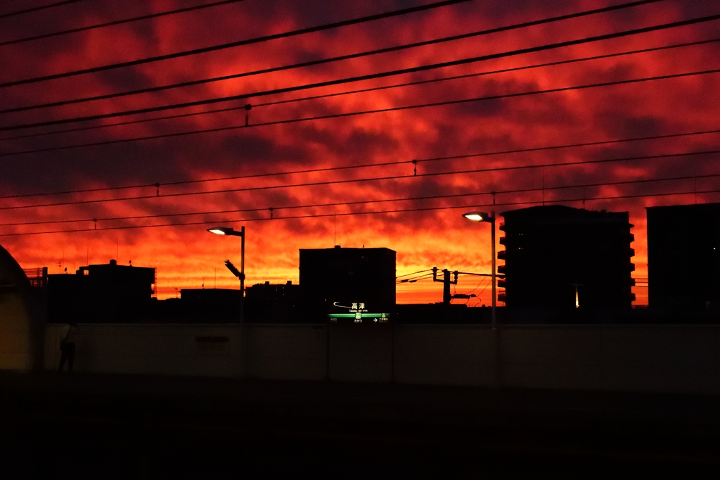 ６月９日 今日の夕陽はロックンロールだね～(^^♪