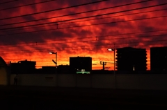 ６月９日 今日の夕陽はロックンロールだね～(^^♪