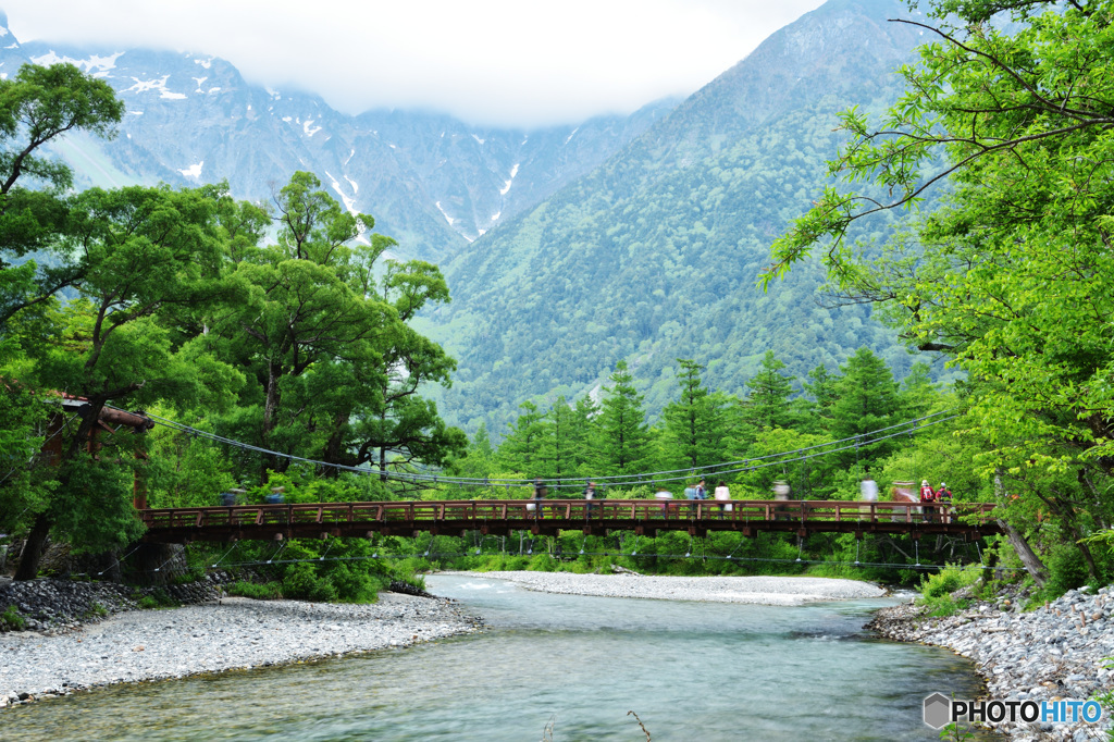 河童橋と穂高連峰