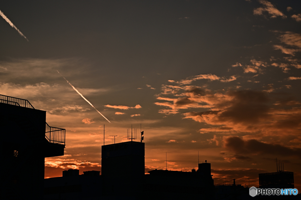 西の空