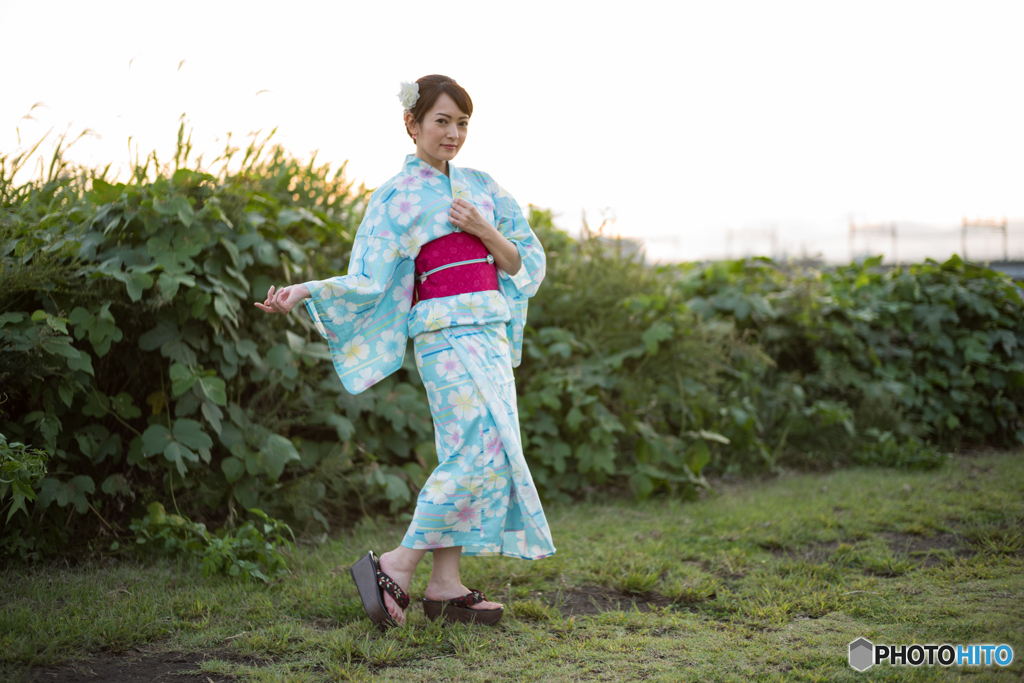 夕方の多摩川