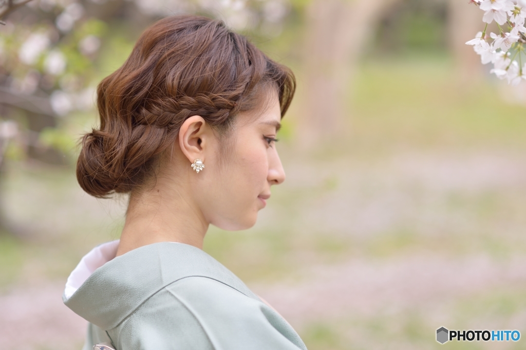 桜と着物べっぴんさん４