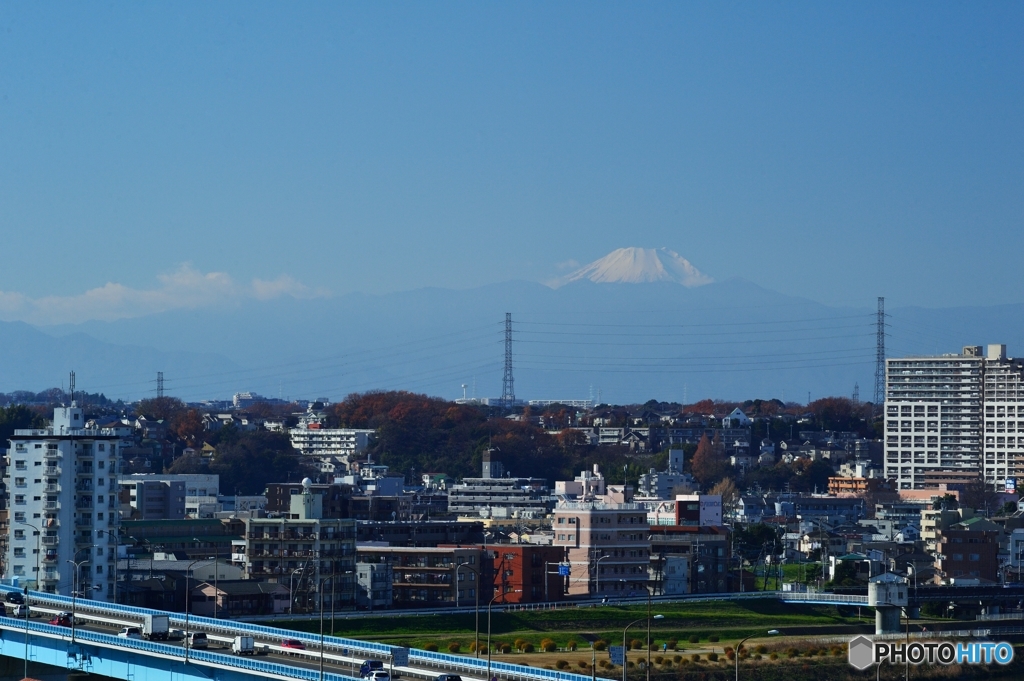 世田谷から富士を臨む