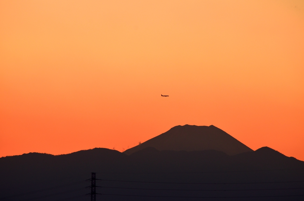 夕焼け富士